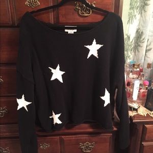 VS PINK off shoulder sweater with stars ✨❤️